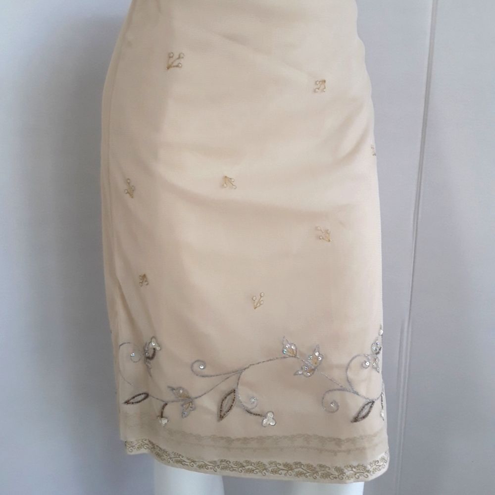 NWT INTUITIONS BOHEMIAN NIGHTS EMBELLISHED SKIRT SZ 10